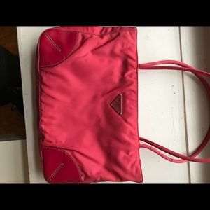 100% Authentic Hot Pink Nylon Prada Bag